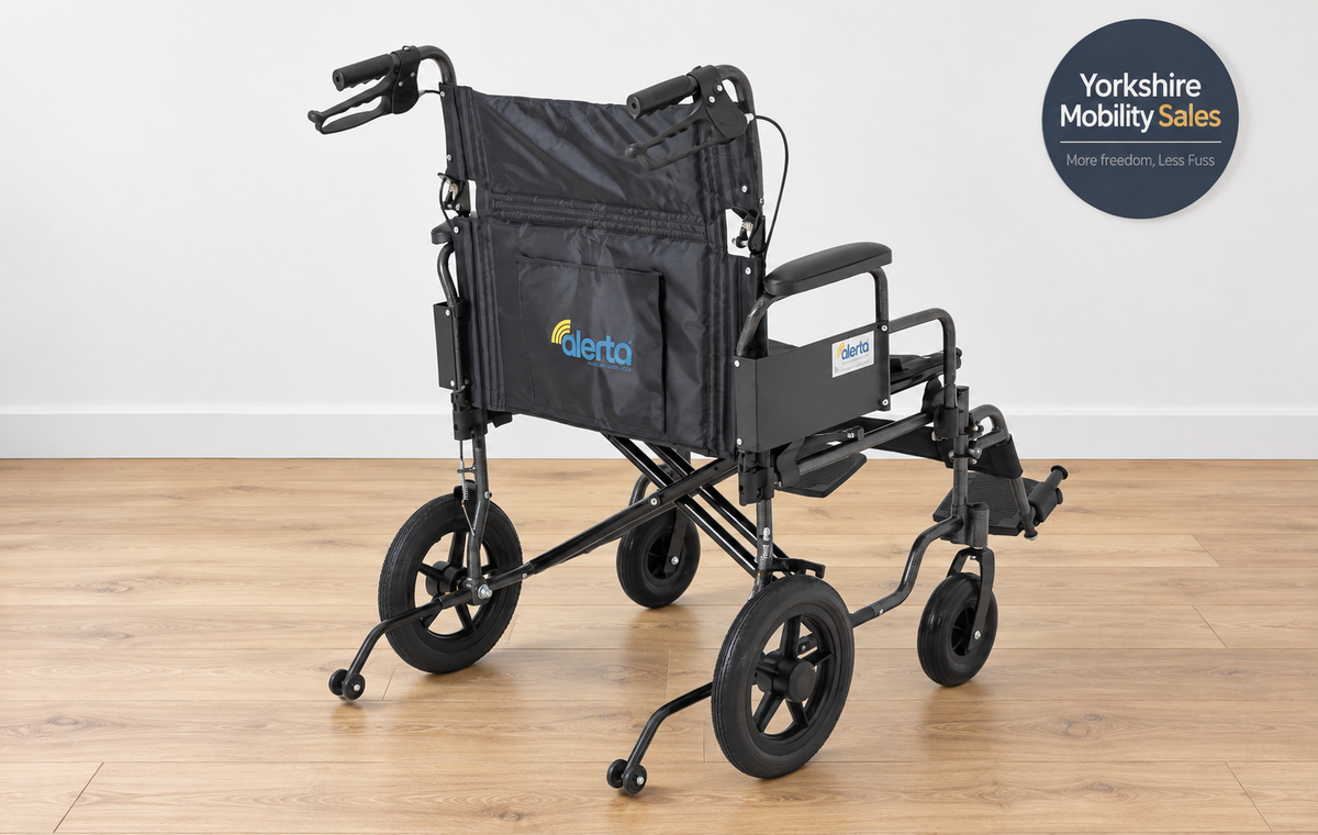Alerta Car Transit Wide Heavy-Duty Aluminium Wheelchair rear view