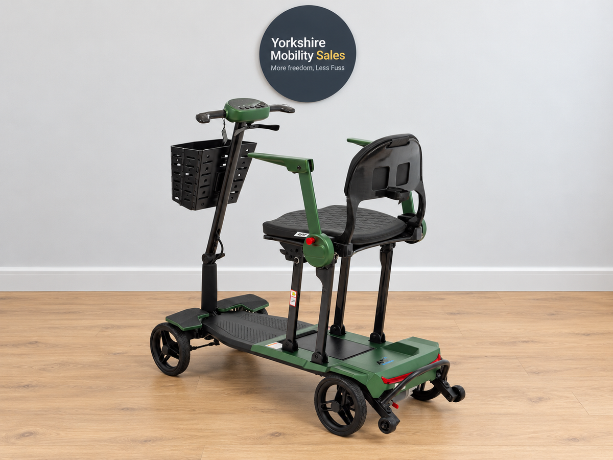 Monarch Air Carbon mobility scooter rear three-quarter view