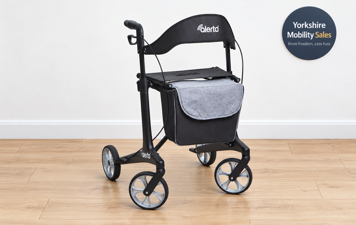 Alerta Carbon Ultra-Lite Rollator – Satin Black