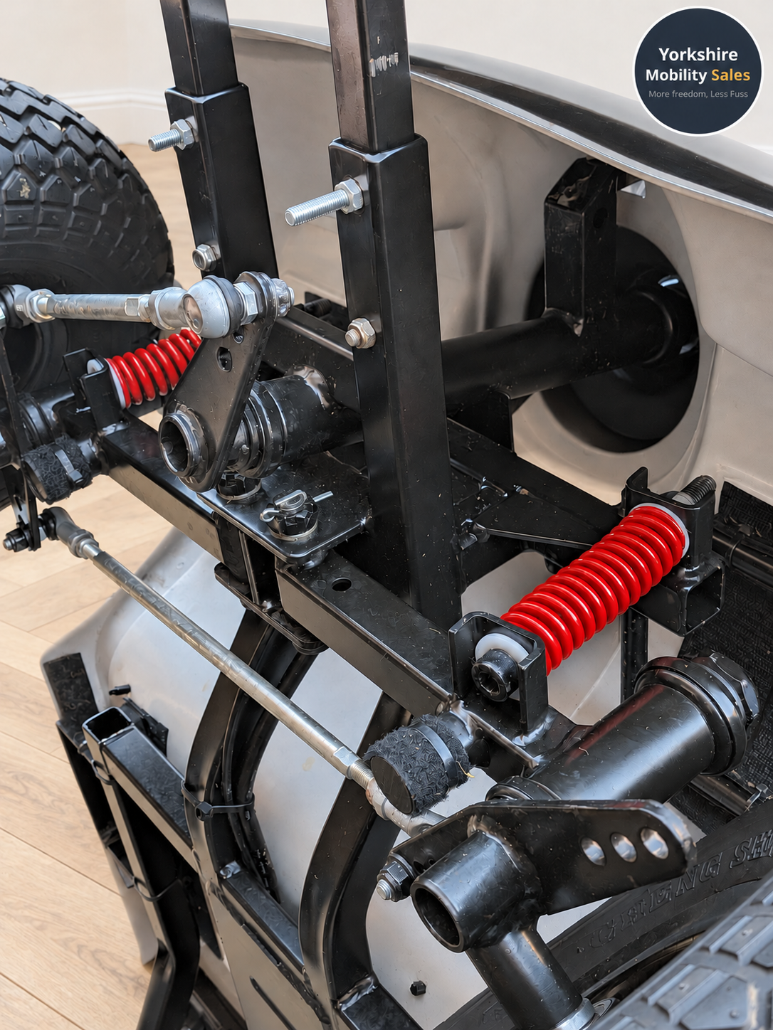 Rascal Pioneer suspension and chassis close-up showing actual condition