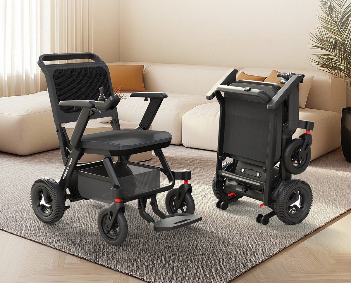 Robooter C40 shown open and folded upright
